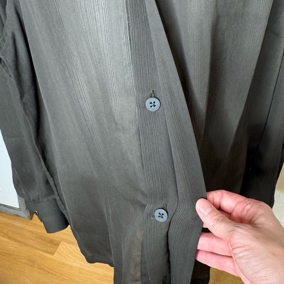 Vintage Xposed Sheer Textured Stripe Blouse - Picture 8 of 9